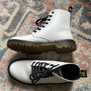 White dr. martens luana combat boots size 8